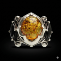 Amber & Black Gemstone