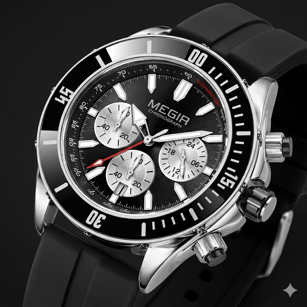 Watch with Black Dial